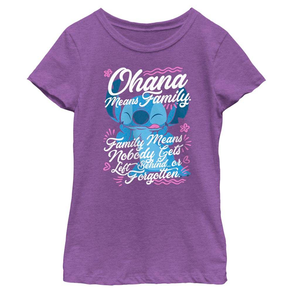 Girl's Disney Ohana Family T-Shirt - MARVEL PRODUCTS AND MORE
