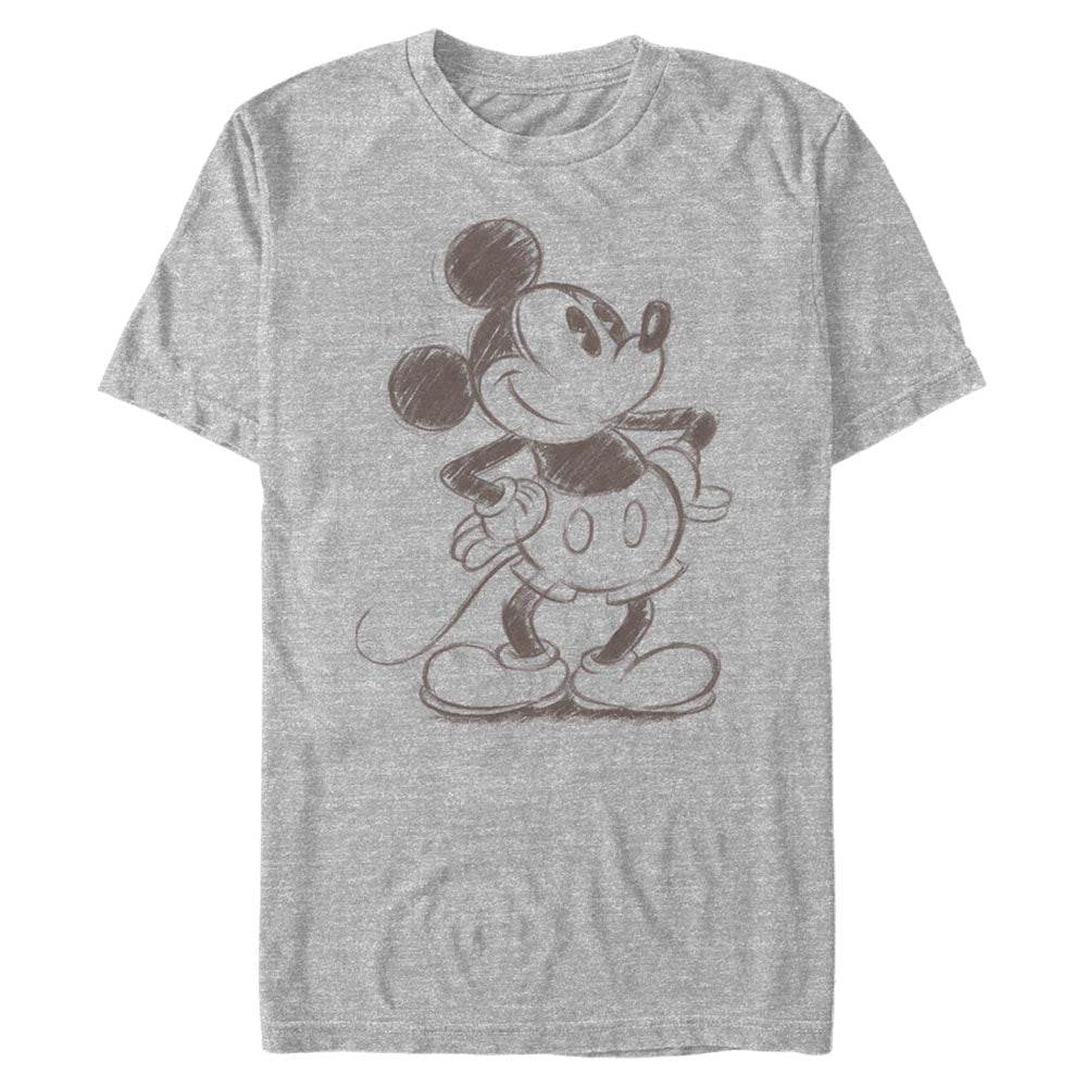 Men's Disney Disney Mickey Mouse and Friends Retro Mickey Mouse Sketch T-Shirt - MARVEL PRODUCTS AND MORE