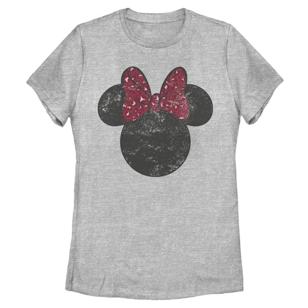 Women's Disney Minnie Leopard Bow T-Shirt - MARVEL PRODUCTS AND MORE