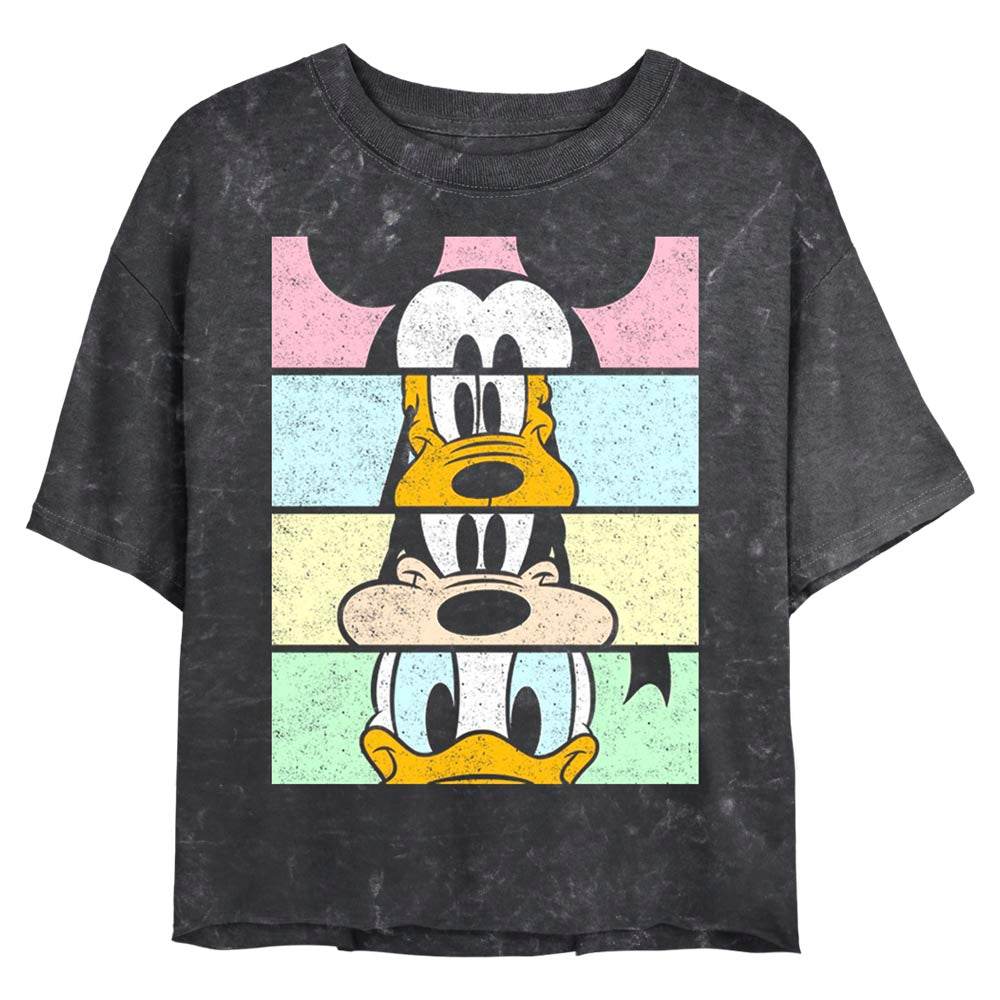 Junior's Disney Crew Crop Mineral Wash Crop Top - MARVEL PRODUCTS AND MORE