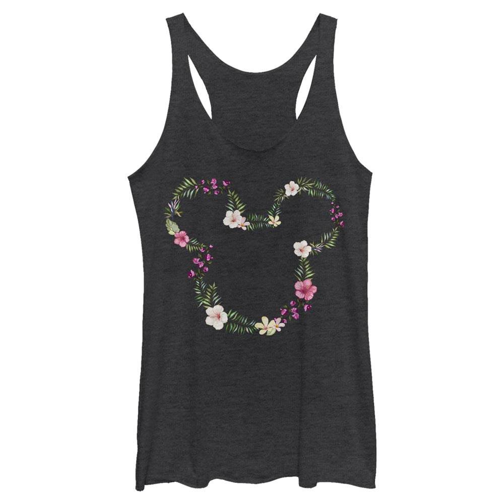 Junior's Disney Floral Mouse Frame Tank Top - MARVEL PRODUCTS AND MORE