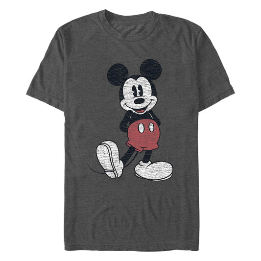 Men's Disney Mickey Pose - Char Htr T-Shirt - MARVEL PRODUCTS AND MORE