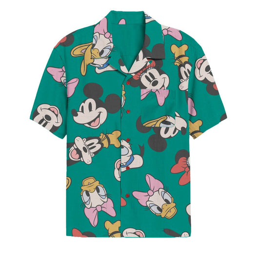Men's Disney MINNIE FRIENDS TOSS Button Up Woven - MARVEL PRODUCTS AND MORE