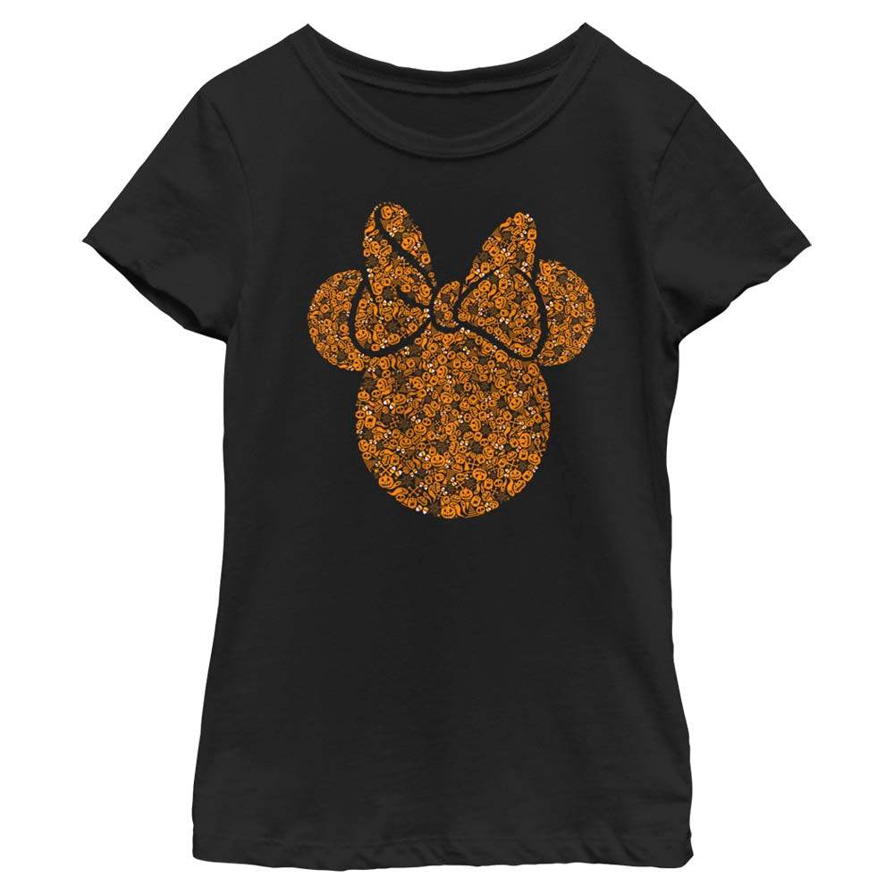 Girl's Disney Halloween Minnie Silhouette Filled T-Shirt - MARVEL PRODUCTS AND MORE