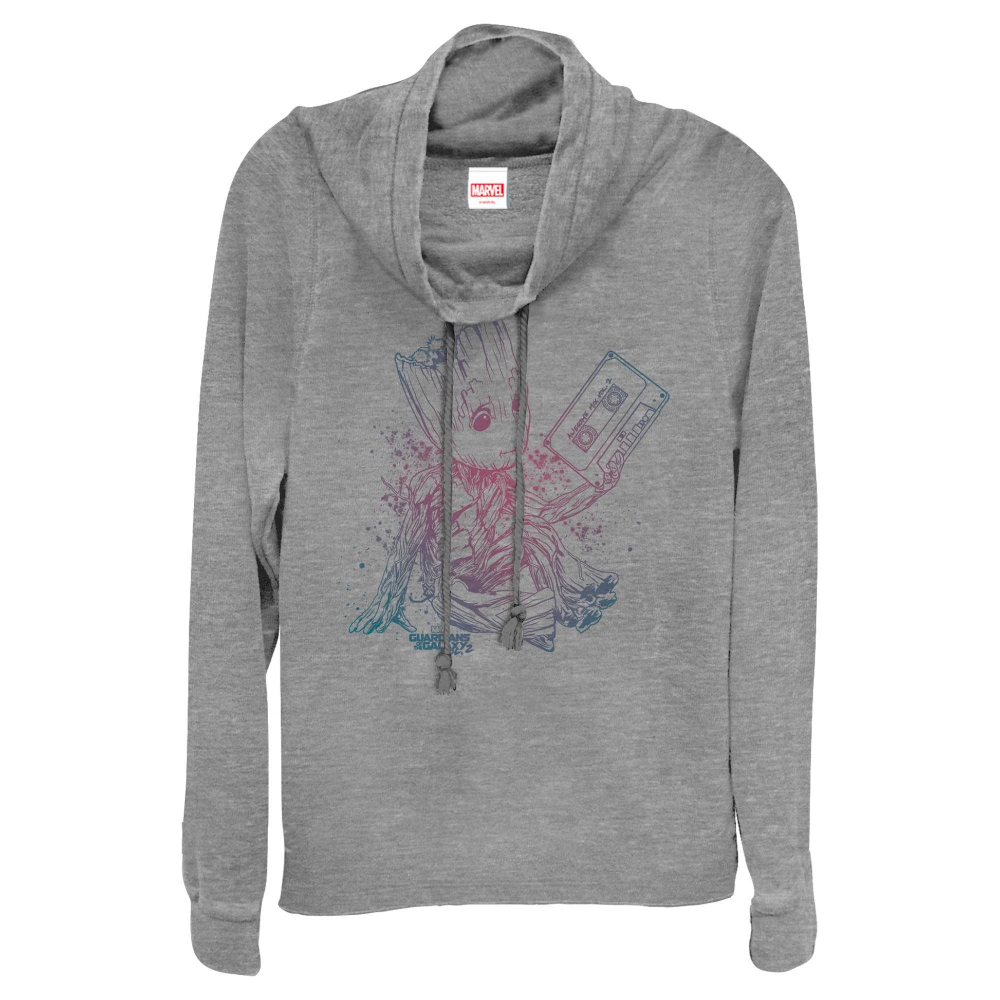 Junior's Marvel Grootient Cowl Neck - MARVEL PRODUCTS AND MORE