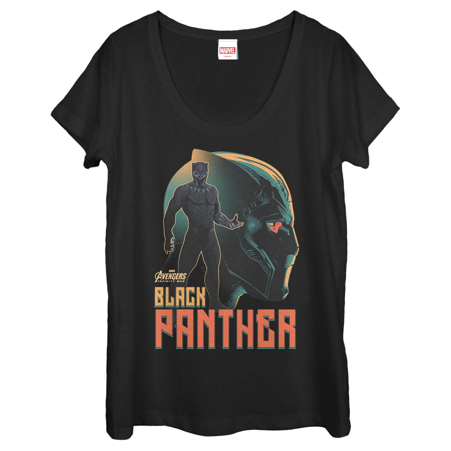 Women's Marvel King Wakanda Sil Scoop Neck T-Shirt - MARVEL PRODUCTS AND MORE
