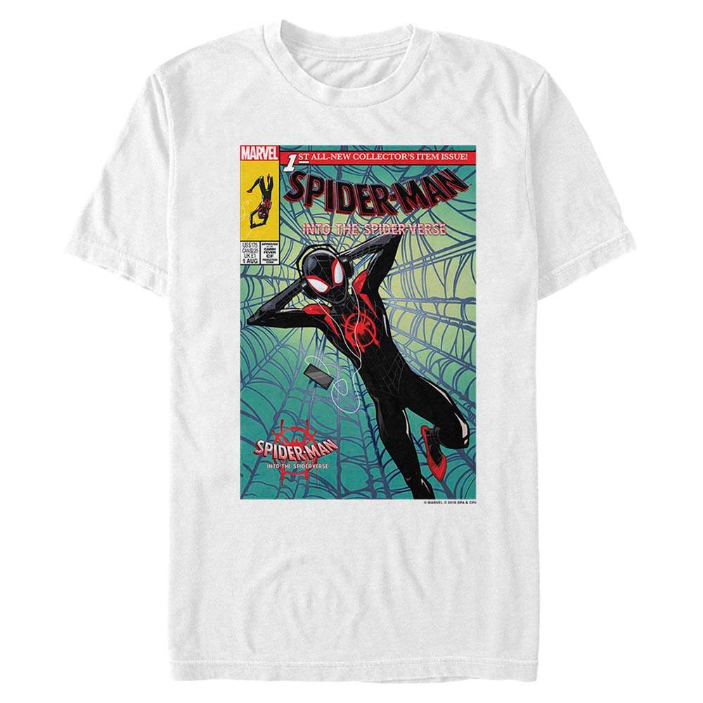 Men's Marvel Spider-Man: Into the Spider-Verse Comic Cover T-Shirt - MARVEL PRODUCTS AND MORE