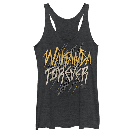 Junior's Marvel Wakanda Slant Forevs Tank Top - MARVEL PRODUCTS AND MORE