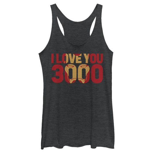 Junior's Marvel Love You 3000 Tank Top - MARVEL PRODUCTS AND MORE