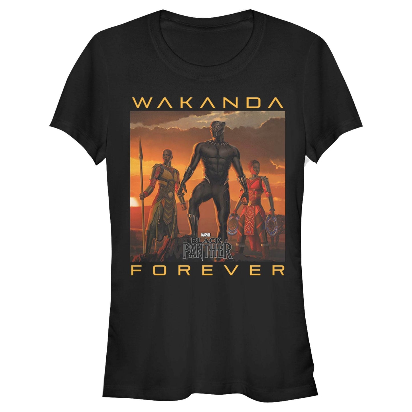 Junior's Marvel Wakanda Forever T-Shirt - MARVEL PRODUCTS AND MORE