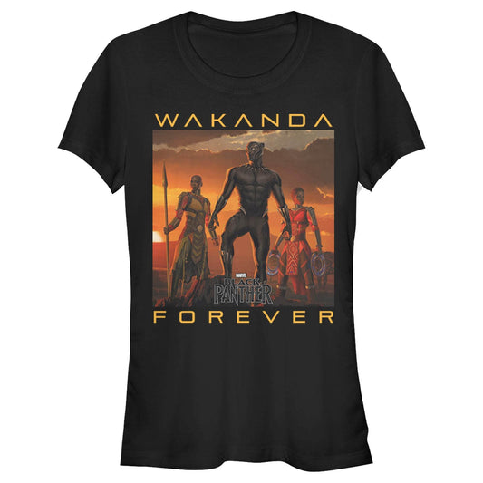 Junior's Marvel Wakanda Forever T-Shirt - MARVEL PRODUCTS AND MORE