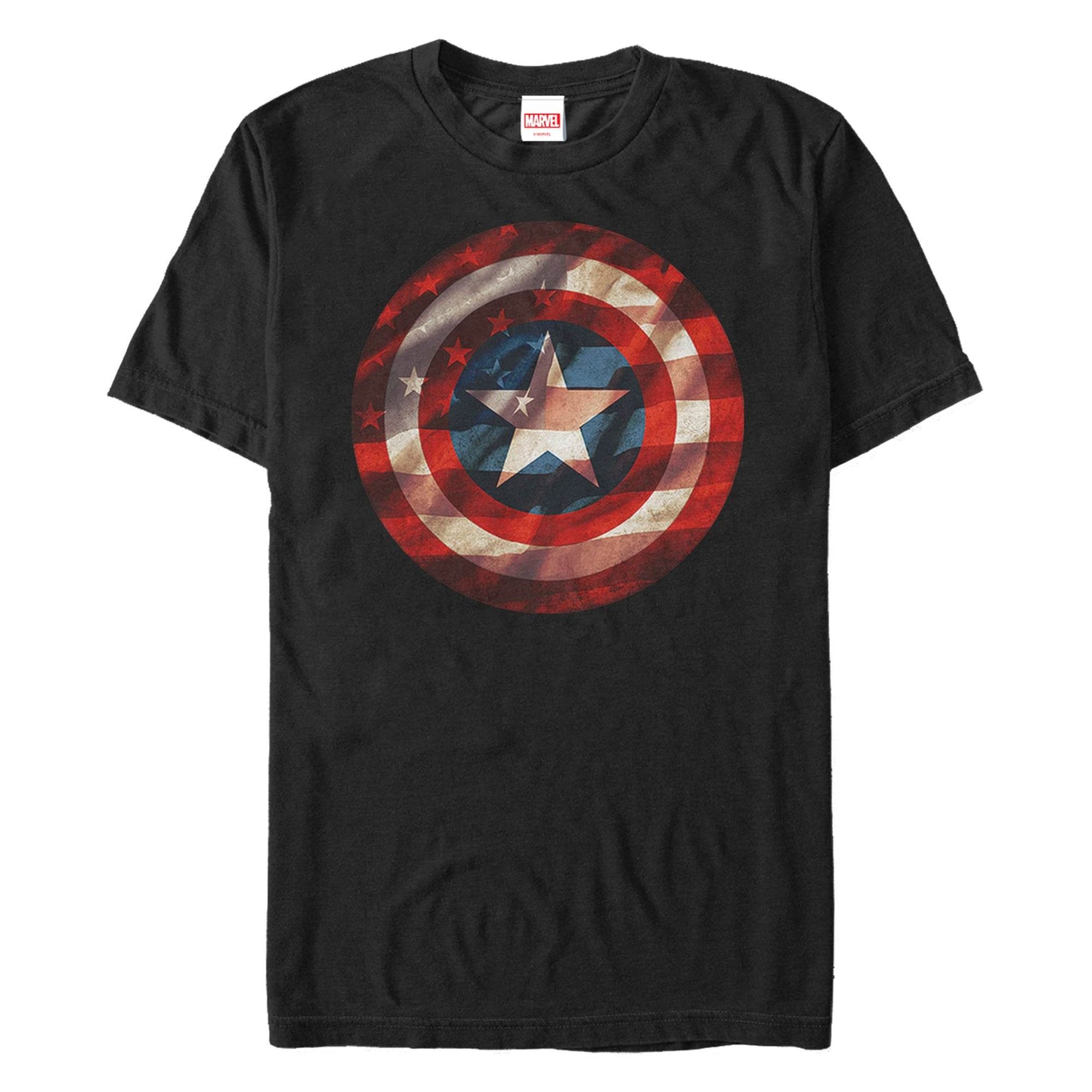 Men's Marvel Flag Shield T-Shirt - MARVEL PRODUCTS AND MORE
