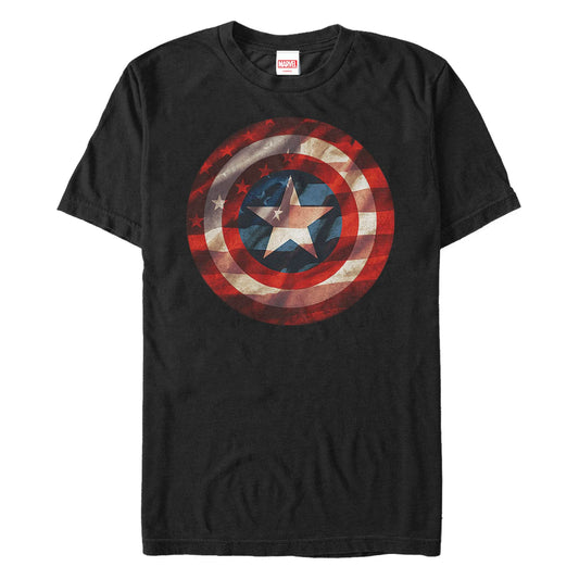 Men's Marvel Flag Shield T-Shirt - MARVEL PRODUCTS AND MORE