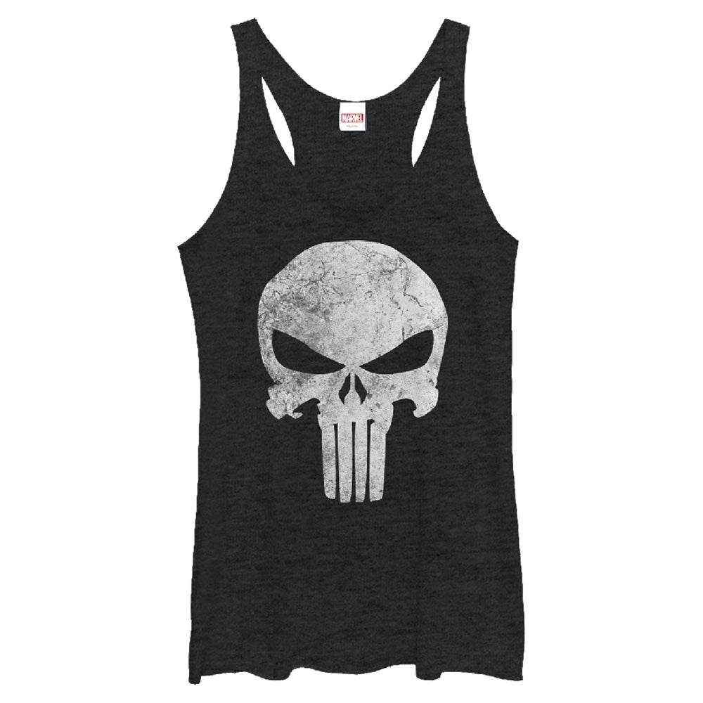 Junior's Marvel Punisher Distresskull Tank Top - MARVEL PRODUCTS AND MORE