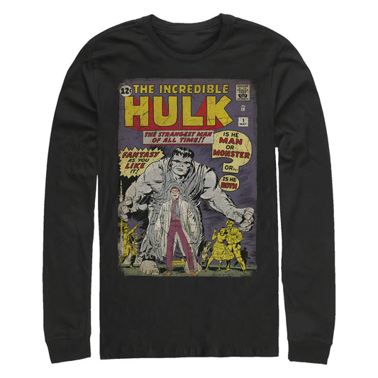 Men's Marvel Hulk ComicCover Long Sleeve T-Shirt - MARVEL PRODUCTS AND MORE
