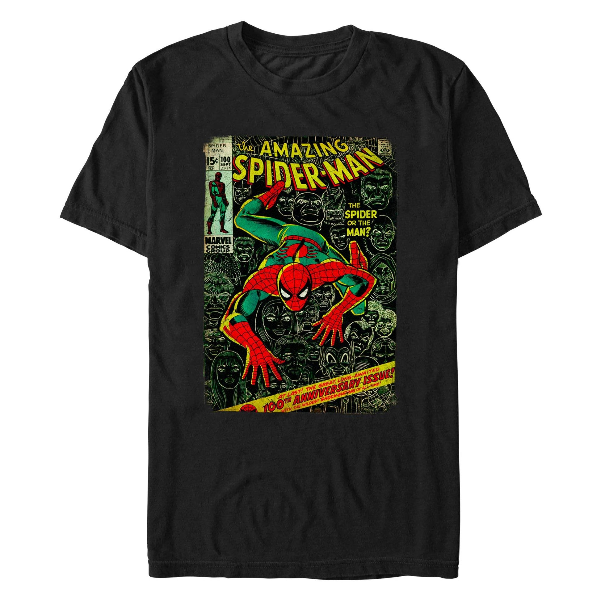Men's Marvel Spidey Front Cover T-Shirt - MARVEL PRODUCTS AND MORE