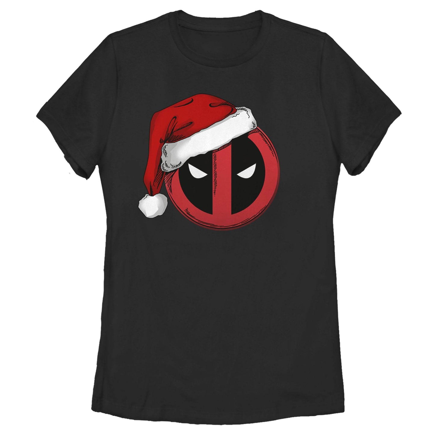 Women's Marvel Deadpool Santa Hat T-Shirt - MARVEL PRODUCTS AND MORE
