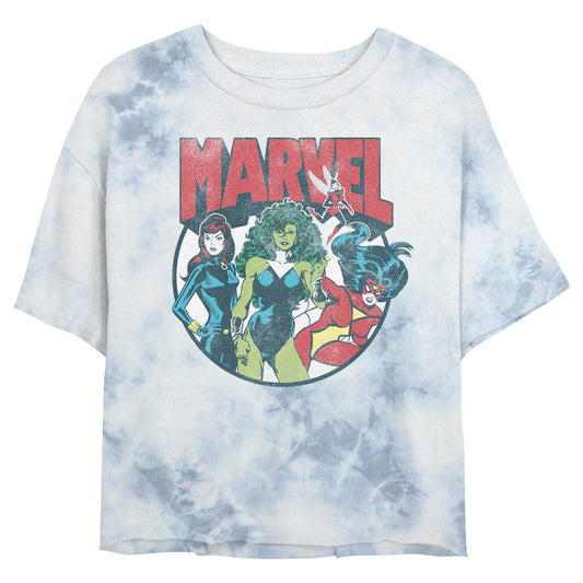 Junior's Marvel Marvel Gals Bombard Tie-Dye T-Shirt - MARVEL PRODUCTS AND MORE