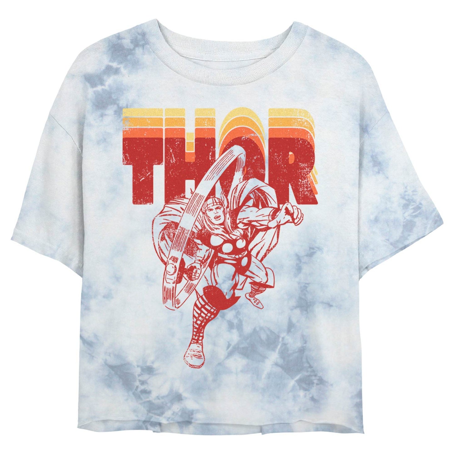Junior's Marvel Thor Retro Bombard Tie-Dye T-Shirt - MARVEL PRODUCTS AND MORE