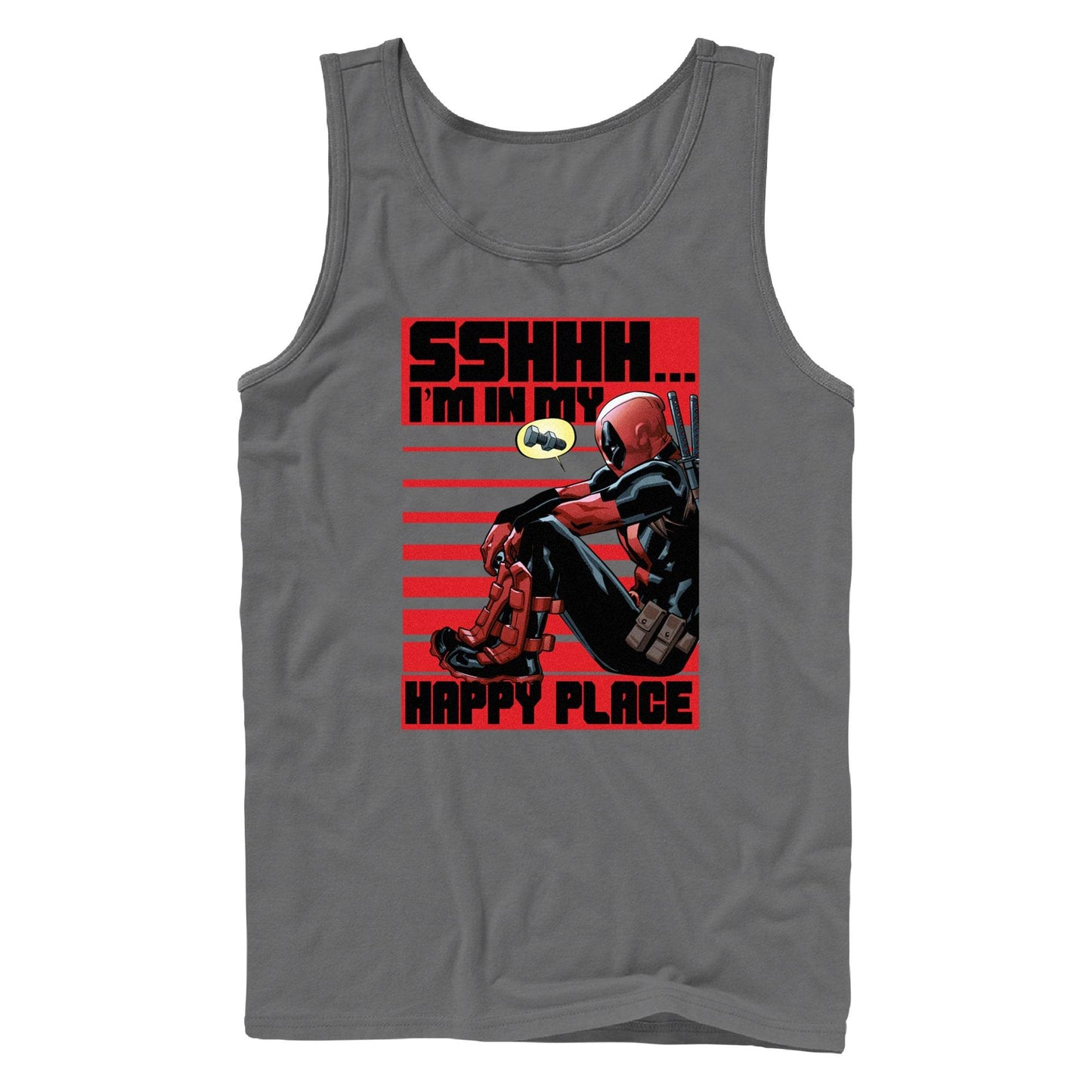 Men's Marvel Happy Deadpool Tank Top - MARVEL PRODUCTS AND MORE