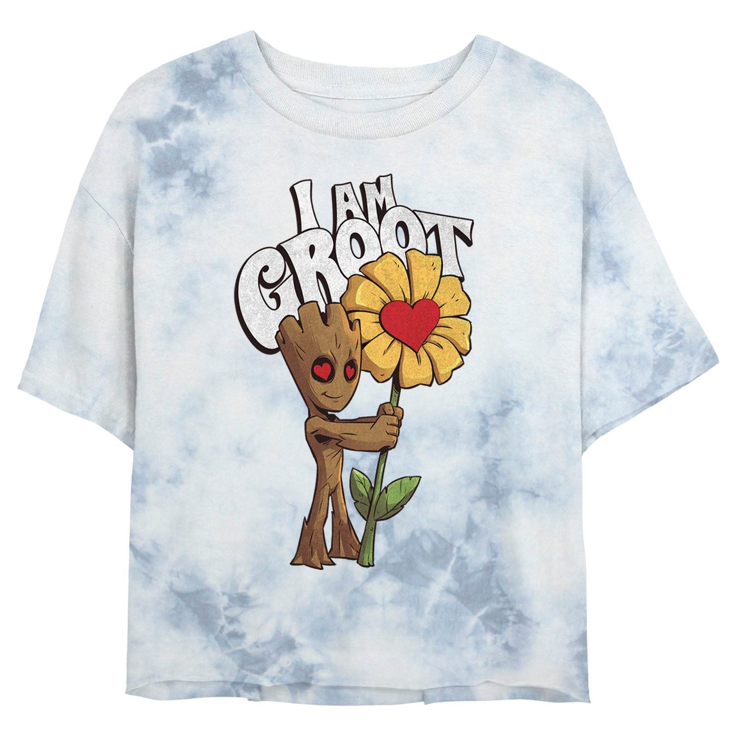 Junior's Marvel Mine Groot Bombard Tie-Dye T-Shirt - MARVEL PRODUCTS AND MORE