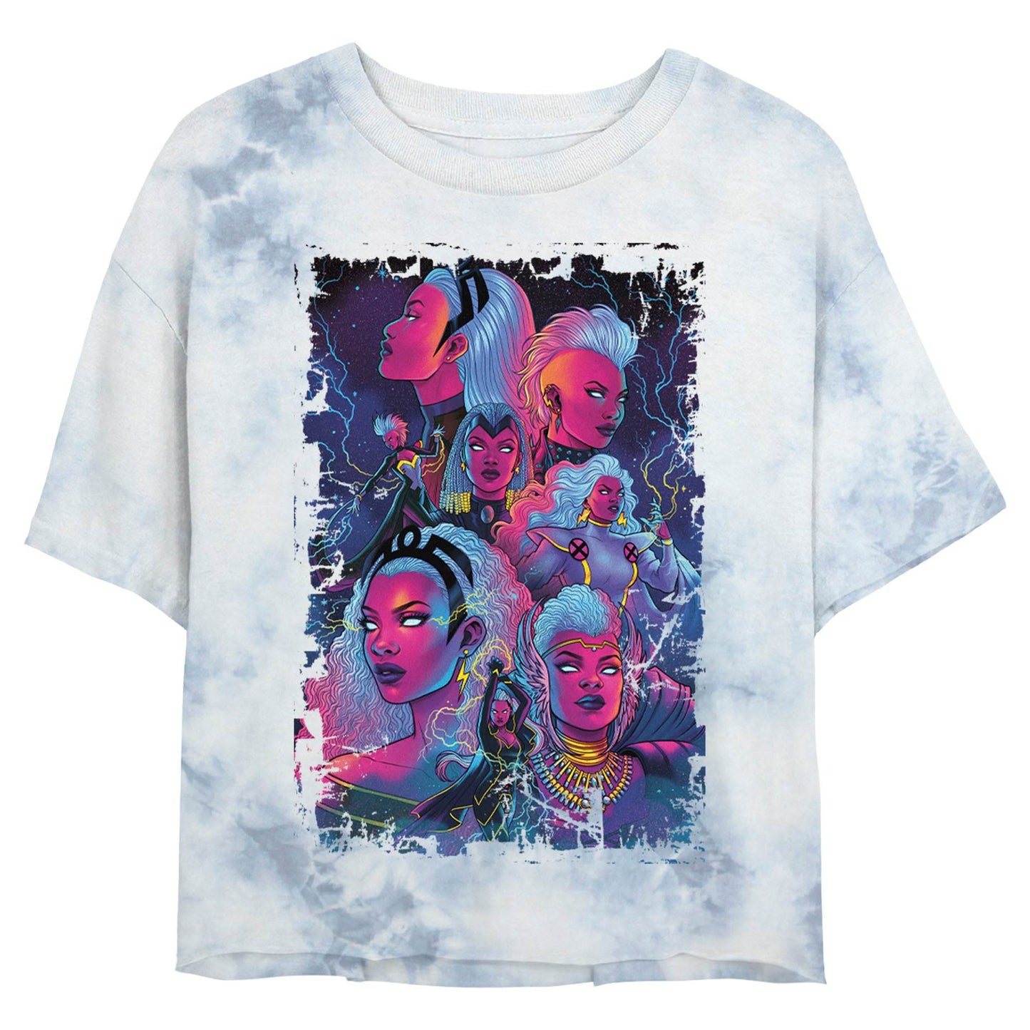 Junior's Marvel Visions of Storm Bombard Tie-Dye T-Shirt - MARVEL PRODUCTS AND MORE