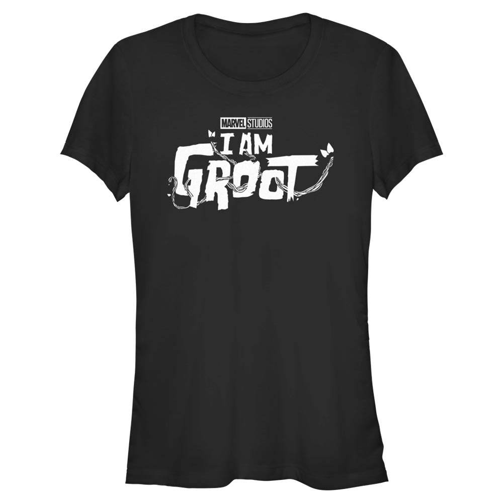 Junior's Marvel Groot White Logo T-Shirt - MARVEL PRODUCTS AND MORE