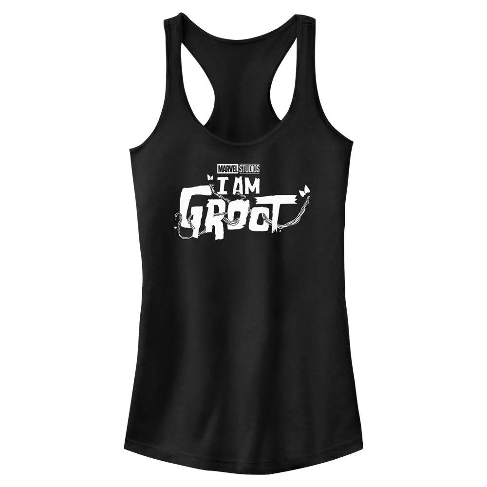 Junior's Marvel Groot White Logo Tank Top - MARVEL PRODUCTS AND MORE