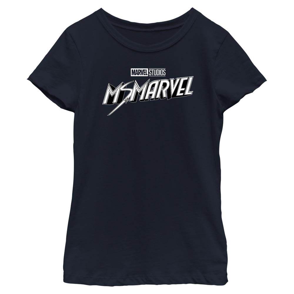 Girl's Marvel Black and White T-Shirt - MARVEL PRODUCTS AND MORE