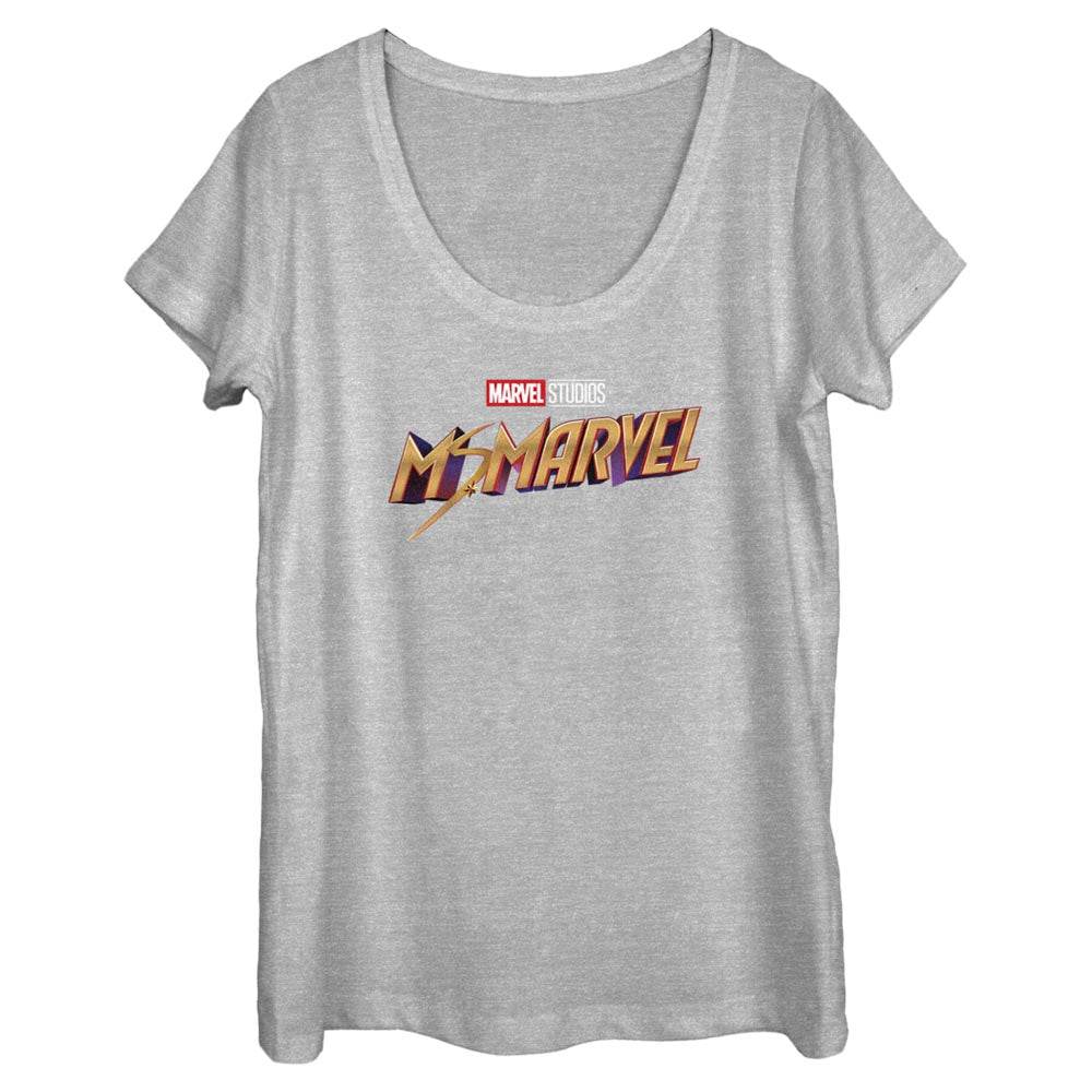 Women's Marvel Classic Logo Scoop Neck T-Shirt - MARVEL PRODUCTS AND MORE