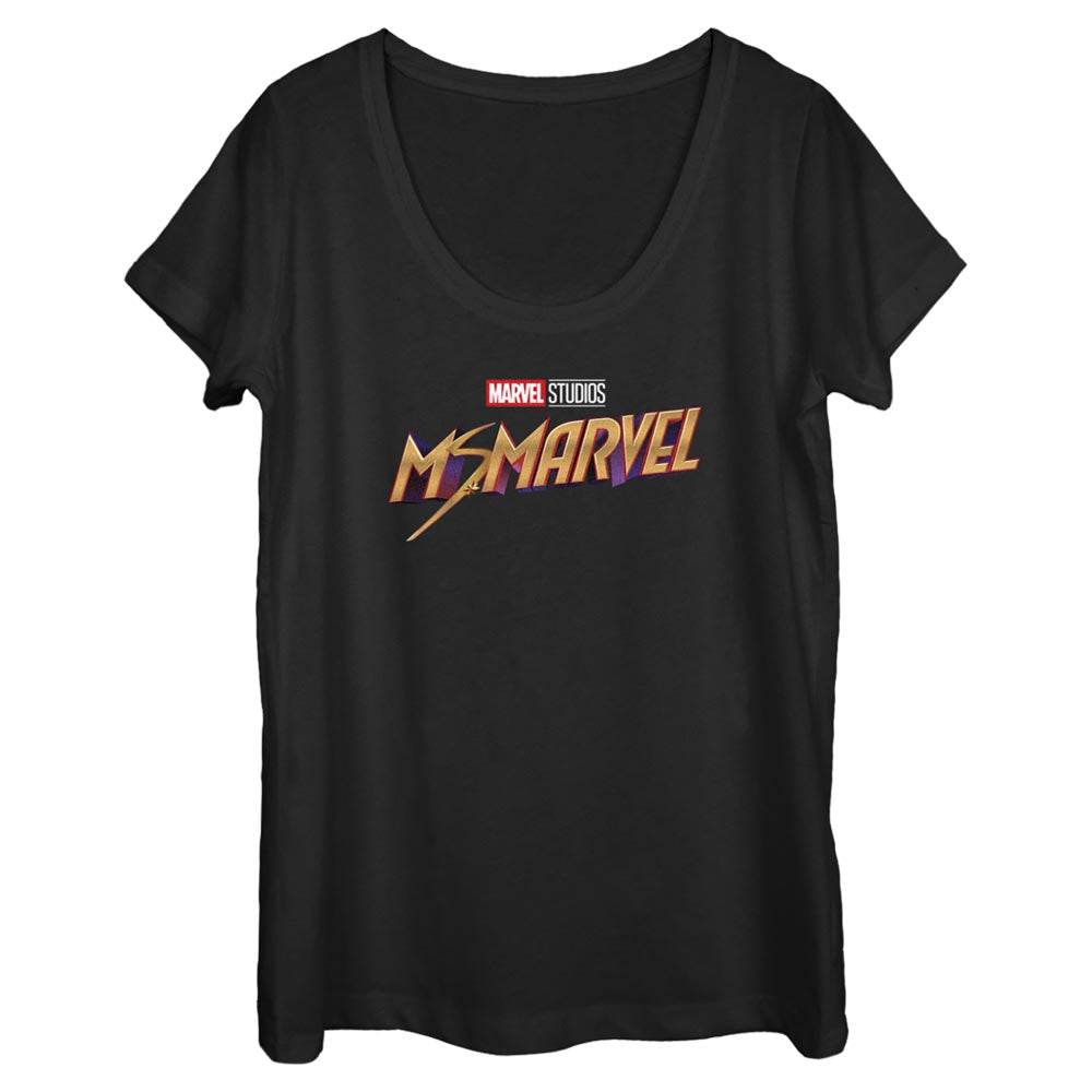 Women's Marvel Classic Logo Scoop Neck T-Shirt - MARVEL PRODUCTS AND MORE