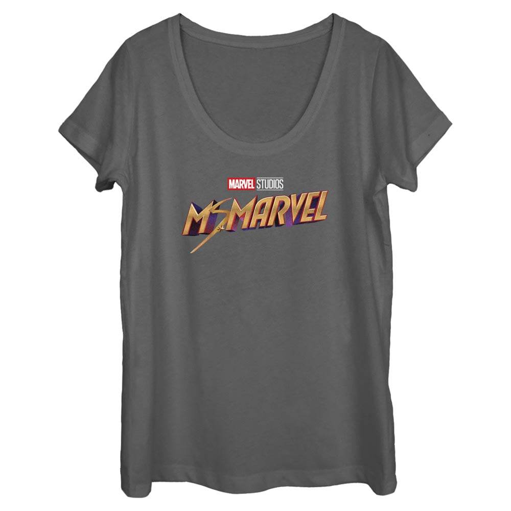 Women's Marvel Classic Logo Scoop Neck T-Shirt - MARVEL PRODUCTS AND MORE