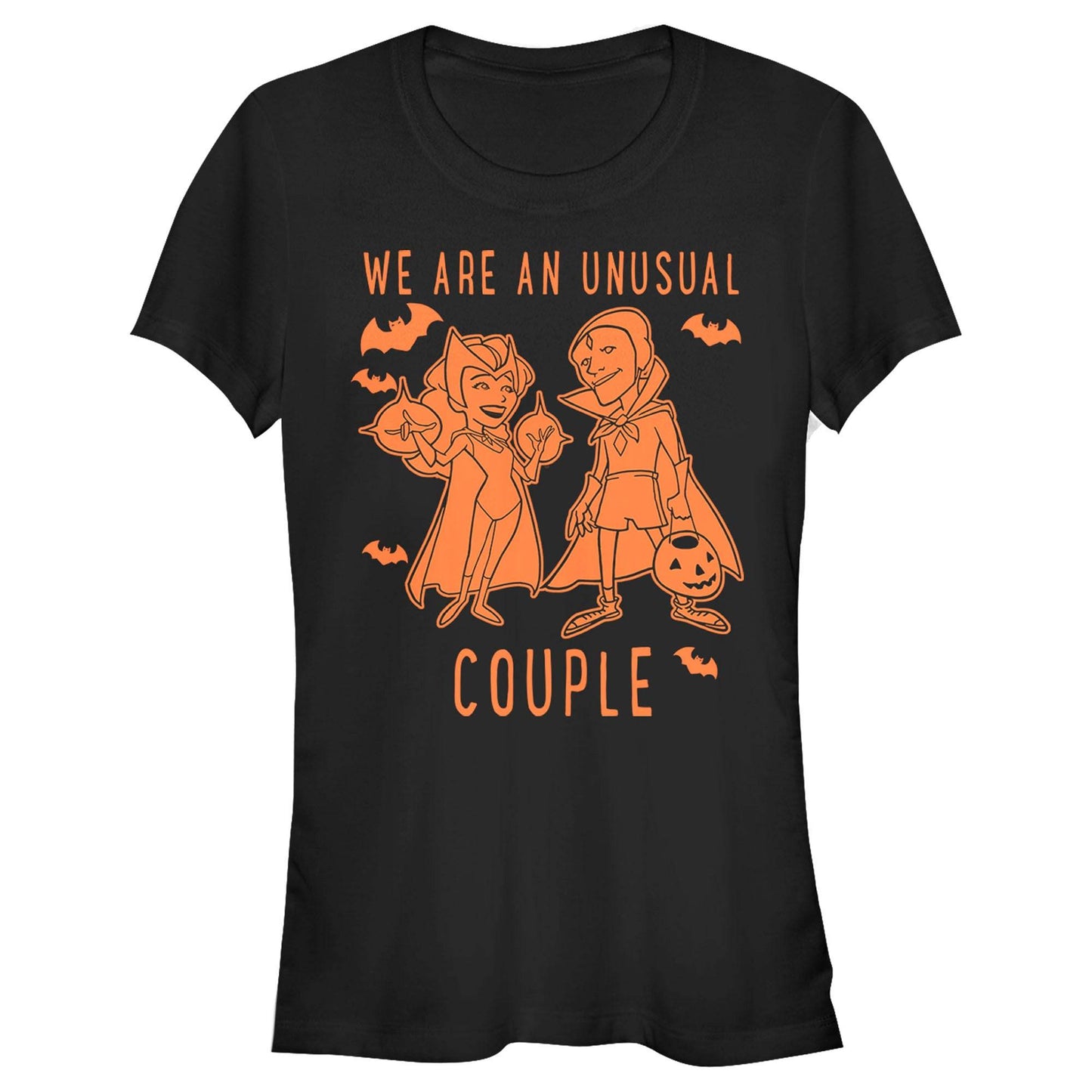 Junior's Marvel Couple Coloring T-Shirt - MARVEL PRODUCTS AND MORE
