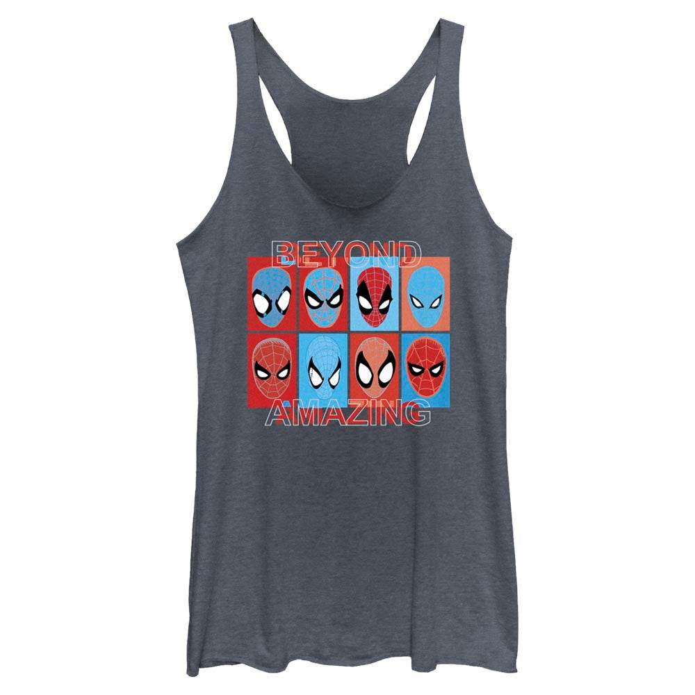 Junior's Marvel SPIDEY SQUARES BEYOND Tank Top - MARVEL PRODUCTS AND MORE