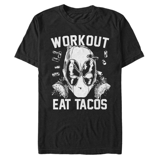 Men's Marvel Workout Eat Tacos T-Shirt - MARVEL PRODUCTS AND MORE