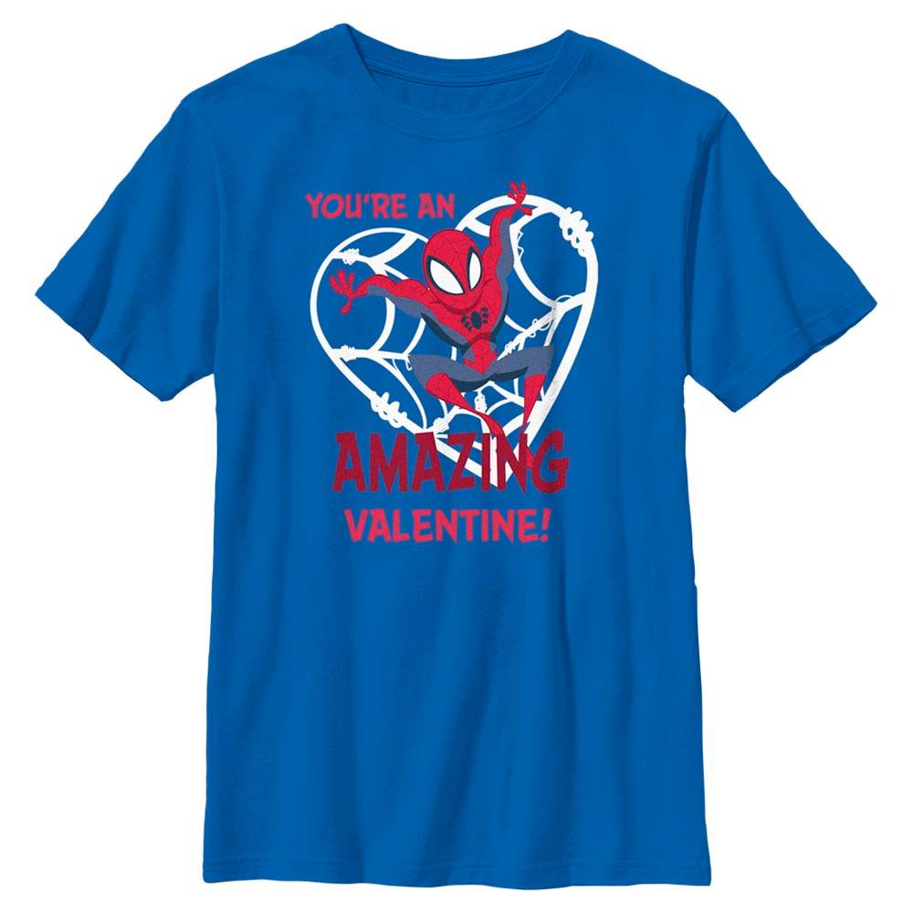 Boy's Marvel Spider-Man Amazing Valentine T-Shirt - MARVEL PRODUCTS AND MORE