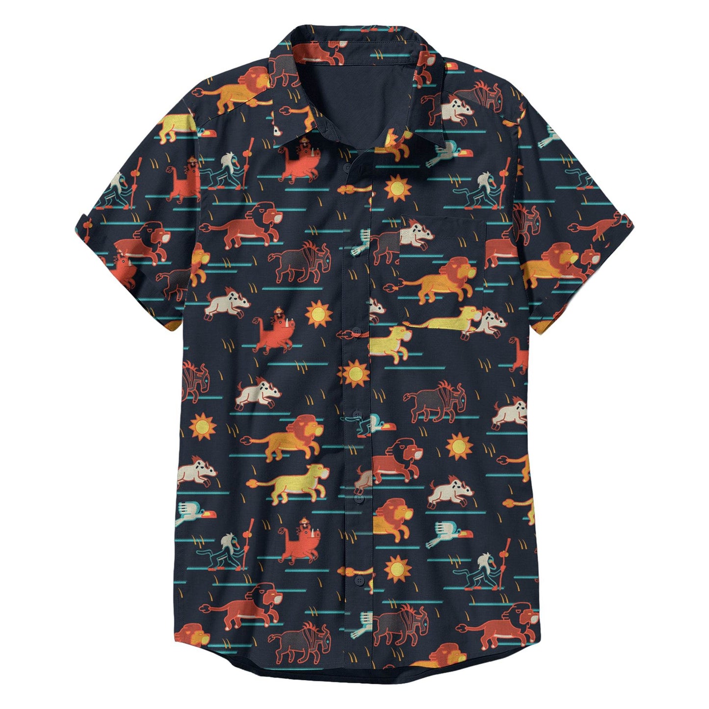 Men's Disney Stampeded Button Up Woven - MARVEL PRODUCTS AND MORE