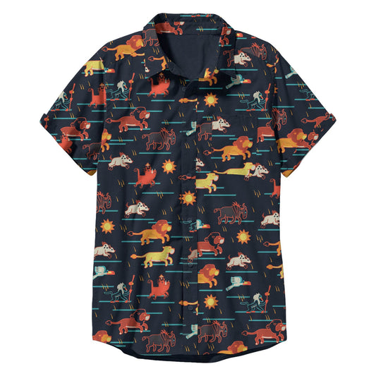 Men's Disney Stampeded Button Up Woven - MARVEL PRODUCTS AND MORE