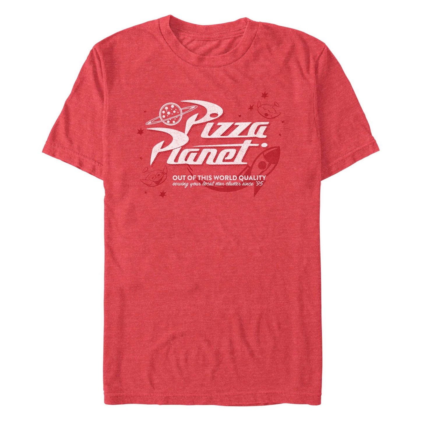 Men's Disney Retro Pizza Planet T-Shirt - MARVEL PRODUCTS AND MORE