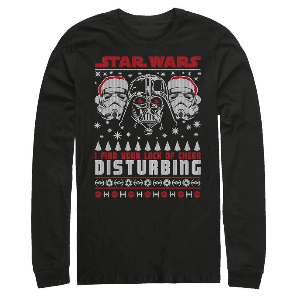 Men's Star Wars Disturbing Sweater Long Sleeve T-Shirt - MARVEL PRODUCTS AND MORE
