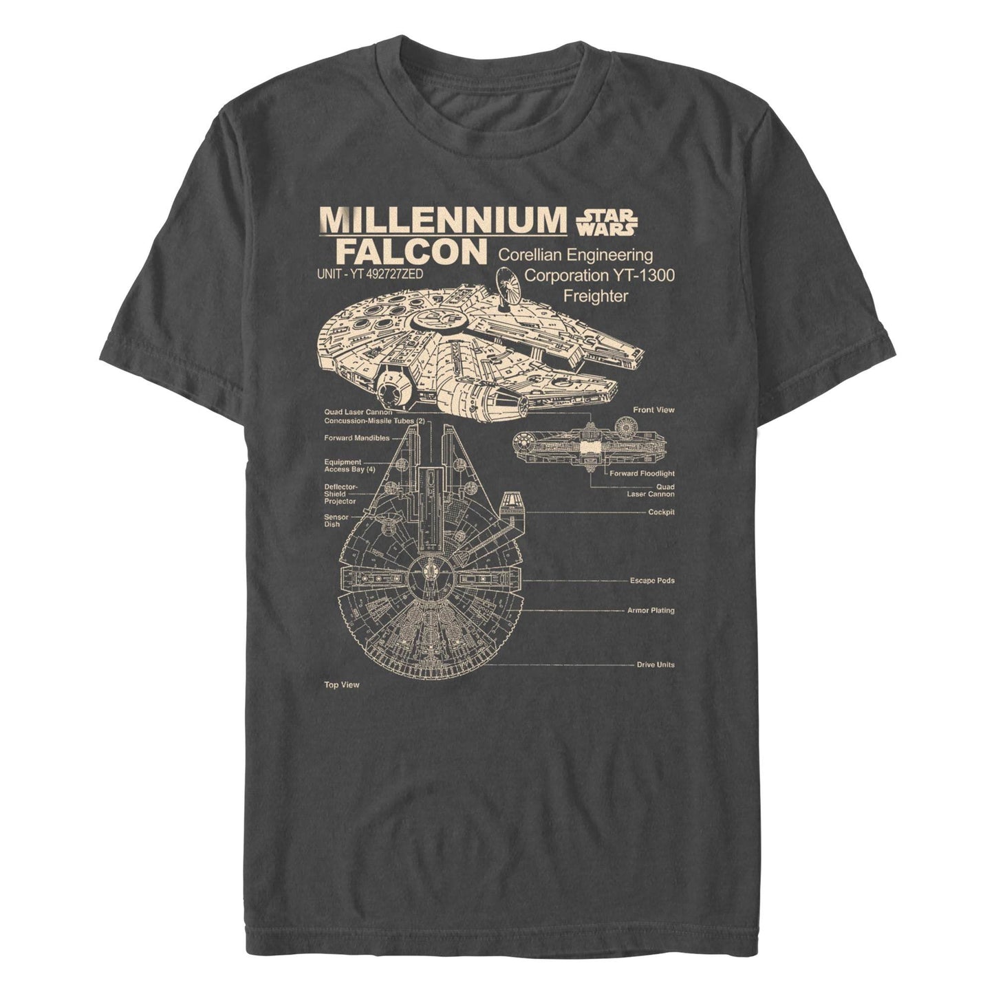 Men's Star Wars Corellian Freighter T-Shirt - MARVEL PRODUCTS AND MORE
