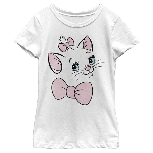 Girl's Disney Marie Big Face T-Shirt - MARVEL PRODUCTS AND MORE