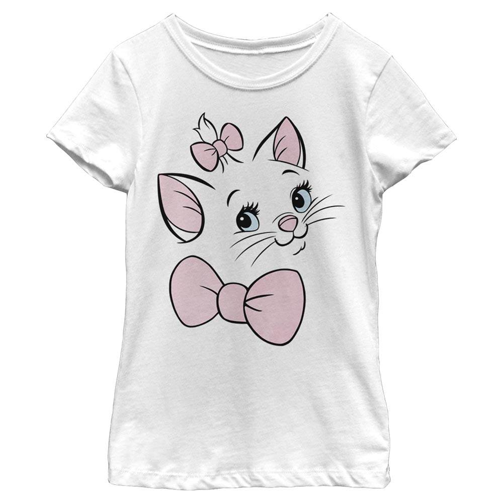 Girl's Disney Marie Big Face T-Shirt - MARVEL PRODUCTS AND MORE