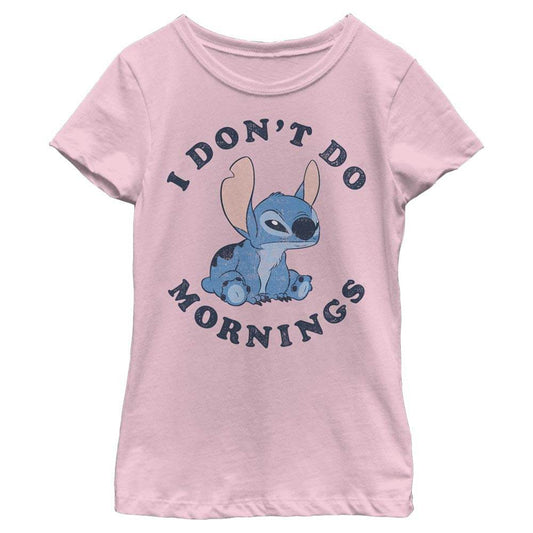Girl's Disney Stitch Mornings T-Shirt - MARVEL PRODUCTS AND MORE