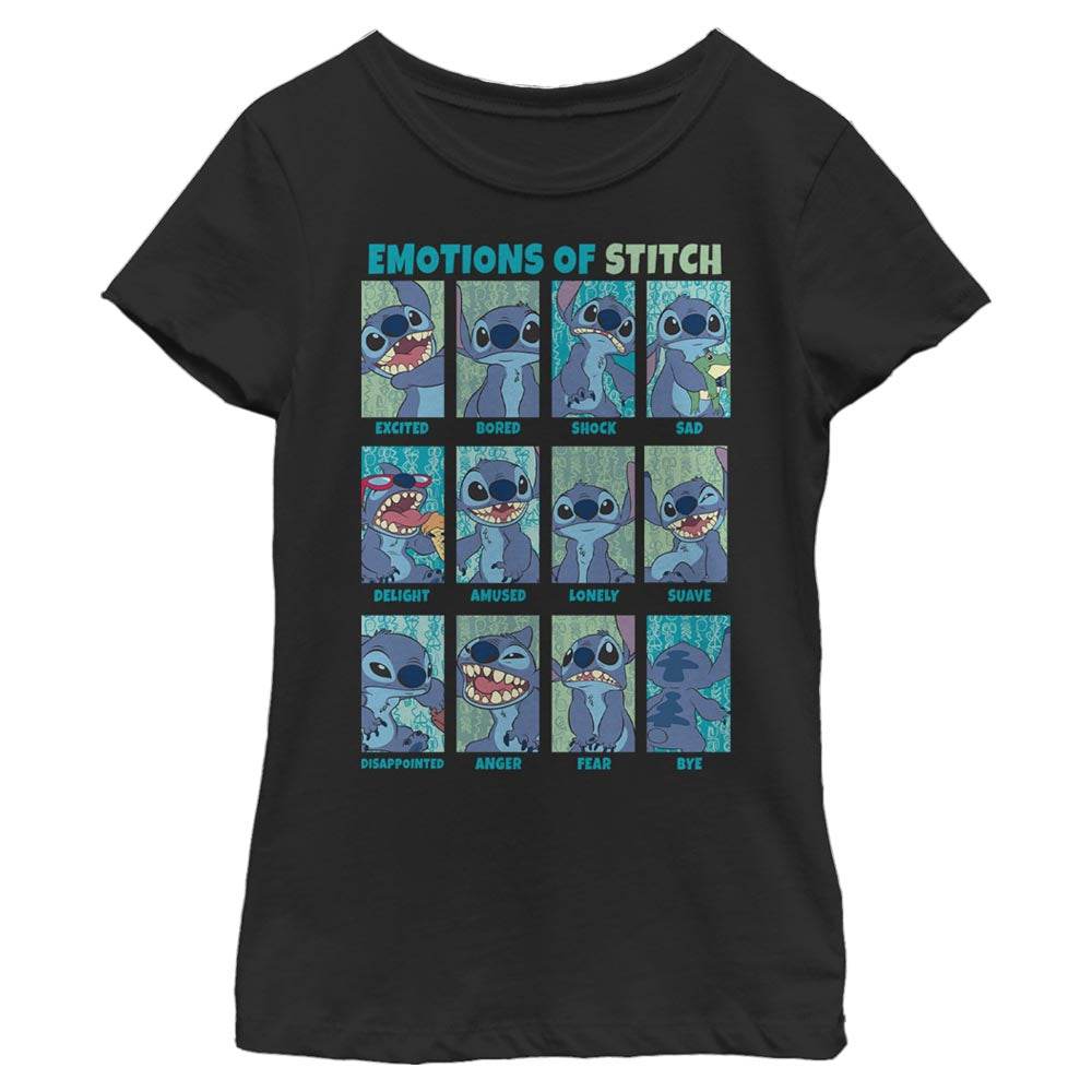 Girl's Disney Stitch Emotion T-Shirt - MARVEL PRODUCTS AND MORE