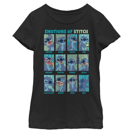Girl's Disney Stitch Emotion T-Shirt - MARVEL PRODUCTS AND MORE