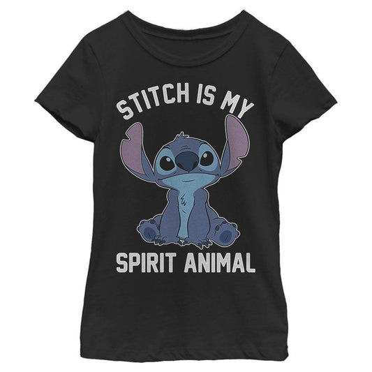 Girl's Disney Stitch Spirital Animal T-Shirt - MARVEL PRODUCTS AND MORE