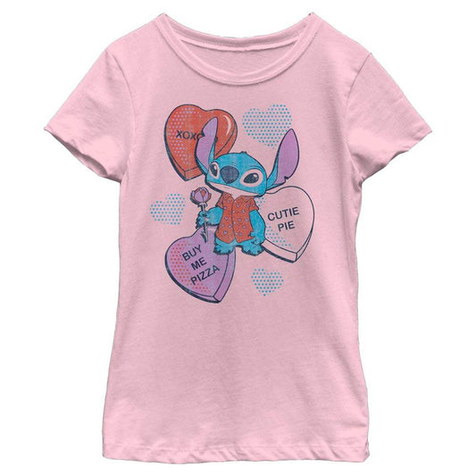 Girl's Disney Heart Pizza T-Shirt - MARVEL PRODUCTS AND MORE
