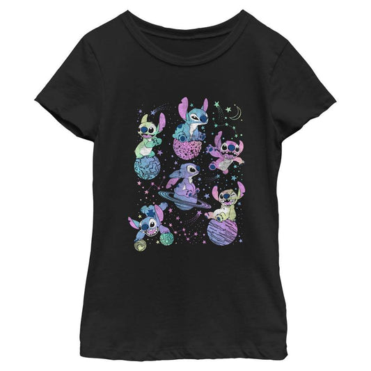 Girl's Disney Planetary Stitch T-Shirt - MARVEL PRODUCTS AND MORE