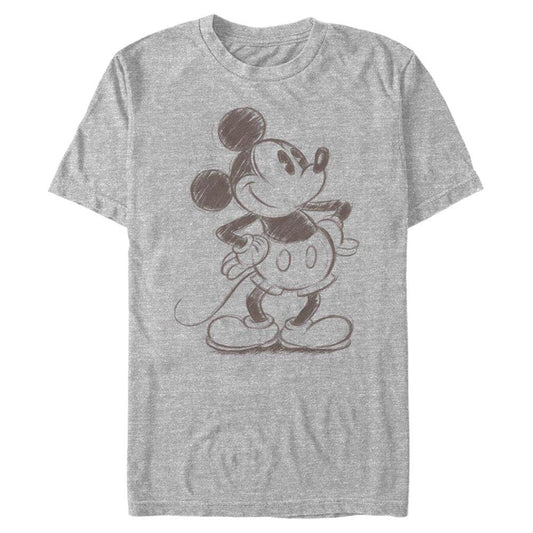 Men's Disney Disney Mickey Mouse and Friends Retro Mickey Mouse Sketch T-Shirt - MARVEL PRODUCTS AND MORE